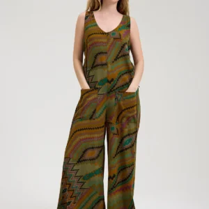 Desenli Oversize Kesimli Tulum
